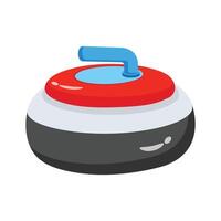 Here is a handy 3d style icon of curling game stone vector