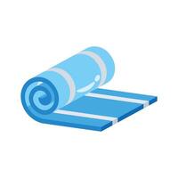 A well crafted 3d style icon of yoga mat vector
