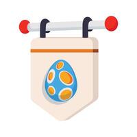 Check out 3d style icon of hanging easter banner vector