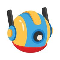 Have a look at our trendy 3d icon of robot camera vector
