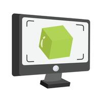 A well designed 3d software icon, designed in modern style vector