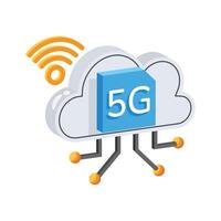Cloud technology icon creatively designed in 3d style vector