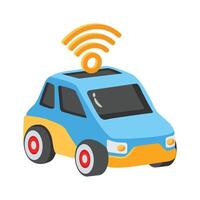 Get this visually appealing 3d style icon of smart car vector