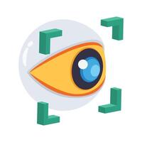 Robot scan icon creatively designed in 3d style vector