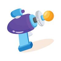 An icon of space laser gun designed in 3d style vector