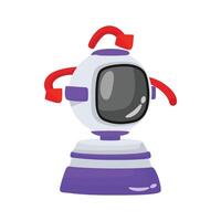 A captivating 3d style icon showing ai bot device vector