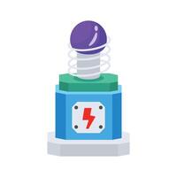 Ready to use 3d style icon of plasma light technology vector