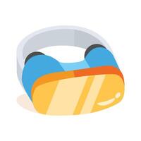 A customizable 3d style icon depicting vr glasses vector