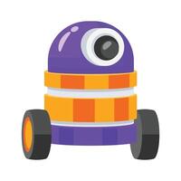 Check out our 3d style icon of moving robot device vector