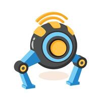 A modern yet handy 3d icon of smart robot vector