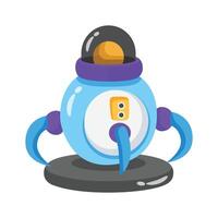 A well designed 3d style icon showing nanorobot vector
