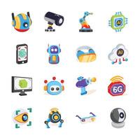 Get this amazing 3d collection of artificial intelligence and futuristic icons vector