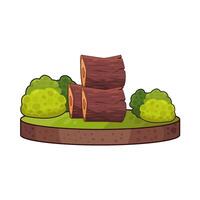 stack three trunks illustration vector