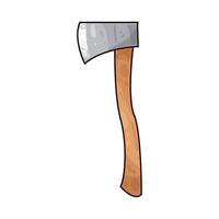 an axe with a wooden handle vector