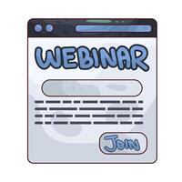 webinar join button vector