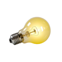 Warm Glowing Vintage Lightbulb With Visible Filament Isolated On Transparent Background png