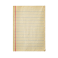 Aged Lined Paper Sheet With Subtle Texture Isolated On Transparent Background png