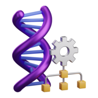 Generatic Algorithm 3D illustration png
