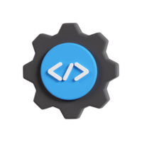 Coding Configuration 3D Illustration png