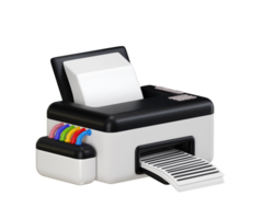 Laser printer machine icon 3d render concept of printing device for document printing icon illustration png