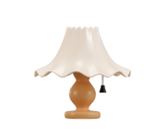 Table light lamp icon 3d render concept of floor lamp, 3d lampshade, home table lamp, interior design illustration png