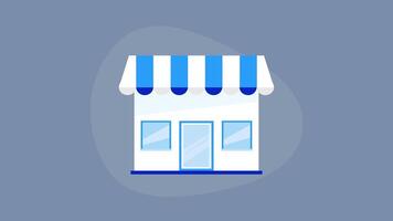 store animation with charming aesthetic. Ideal for backgrounds, commercial use, business concepts, and retail designs. video