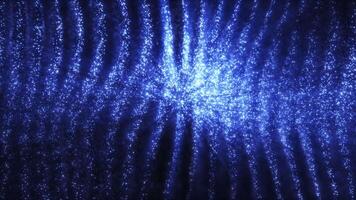 Abstract digital particle waves with light motion lights background, data flow, cyber technology. 3D rendering. Seamless looping 4k . Screensaver video