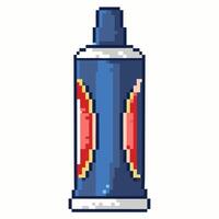 Pixel Art Toothpaste Tube Illustration in Retro 8 bit Style vector