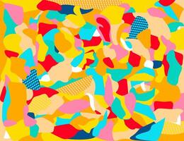 Abstract composition with colorful spots in warm and cold shades vector