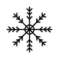 Minimalist Snowflake Icon for Winter Design Projects vector