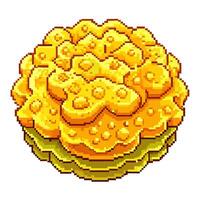 Pixel Art Golden Coin Stack Illustrating Retro Gaming and Digital Currency Themes vector