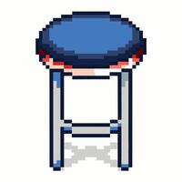 Retro Pixel Art Stool Illustration Nostalgic 8 Bit Design for Vintage Interiors vector