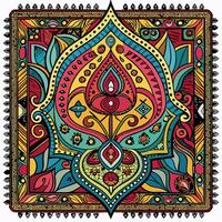 Colorful Mandala Art with Intricate Floral and Geometric Patterns vector