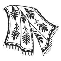 Ornate tapestry with intricate leaf pattern handcrafted textile art, woven home decor, bohemian vector