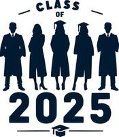 class of 2025 graduation design vector
