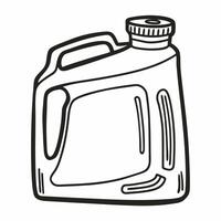 Illustration of a Plastic Oil Canister Container vector