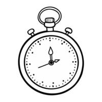 Minimalist Line Art Stopwatch Illustration for Timing Concepts vector