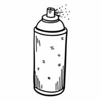 Monochrome Spray Can Illustration with Doodle Style for DIY and Art Projects vector
