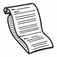 Hand Drawn Scroll Paper Vintage Document Illustration for Creative Projects vector