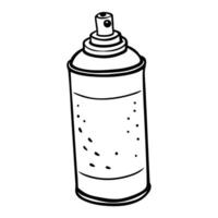 Hand Drawn Aerosol Spray Can Line Art Illustration for Craft and Design Projects vector