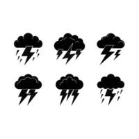 Thunderstorm Icon Illustration Weather Symbol for Forecast and Climate Apps vector
