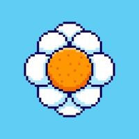Pixel art Daisy Flower game asset design vector