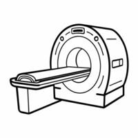 Illustration of MRI Machine for Medical Imaging and Diagnostics vector