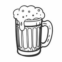 Frothy Beer Mug Sketch Illustration for Craft Breweries and Pubs vector
