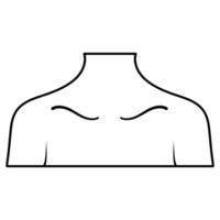 Silhouette of Shoulders and collarbone in Minimalist Art Style vector