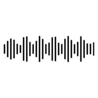 Dynamic Sound Wave Pulse, in Black and White vector
