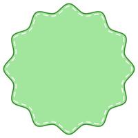 Vibrant Green Starburst Badge with Playful Dashed Border vector