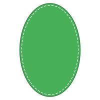 Emerald Oval with Dashed Border, Green oval shape border vector