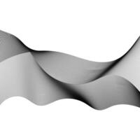 Abstract Black Wavy Lines sound Forming, Fluid Motion Optical Illusion vector