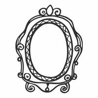 Ornate Vintage Oval Frame Illustration for Elegant Design Projects vector